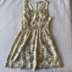 Gold & white dress - size small